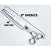 Kashi Swivel Rotating Thumb Styling Barber Shears 8"" Dog grooming scissors Japanese Steel, Silver, S-5080