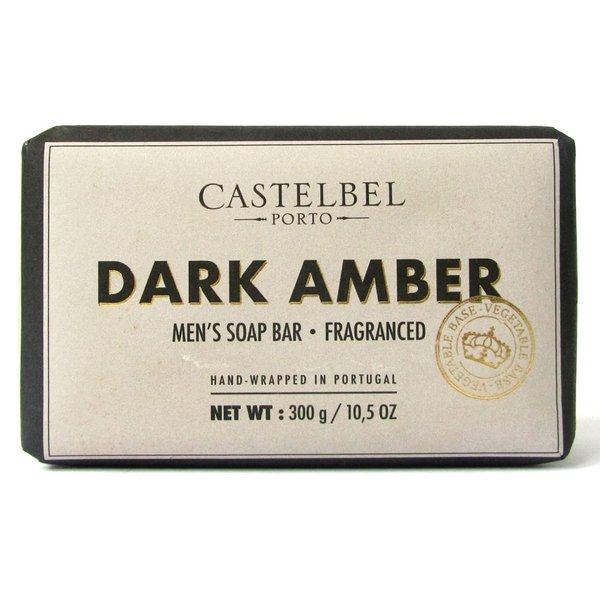 Castelbel Porto - Dark Amber - Fragranced Men's Soap Bar 10.5 Ounce.