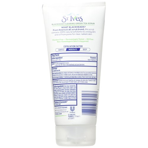 St. Ives Blackhead Clearing Scrub, Green Tea 6 oz (Pack of 4)