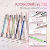 MelodySusie 5 Pcs Nail Art Sculpture Pen Acrylic Dual Tipped Brushes for Resin Nail Art Tools for Design Nail Foil Carving Drawing Effect Shaping Drawing Nail Tools for Home Salon