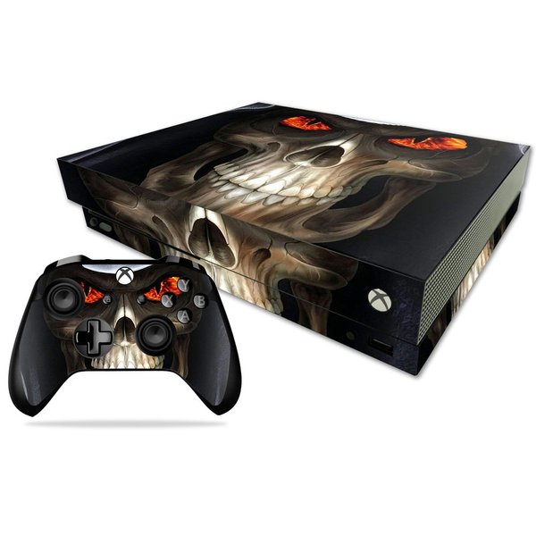 MightySkins Skin Compatible with Microsoft Xbox One X - Evil Reaper | Protective, Durable, and Unique Vinyl Decal wrap Cover | Easy to Apply, Remove, and Change Styles | Made in The USA