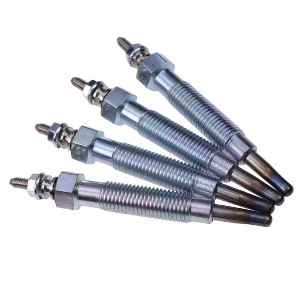 JEENDA Glow Plug E6303-65511 E6301-65512 Compatible with Kioti CK25 CK2510 CK2610 CK27 CK30 CK35 DK35 DK40 DK45 DK50 DK551 DS3510 DS4510 LK2554 LK2610 LK30 Mahindra 3510 (4)