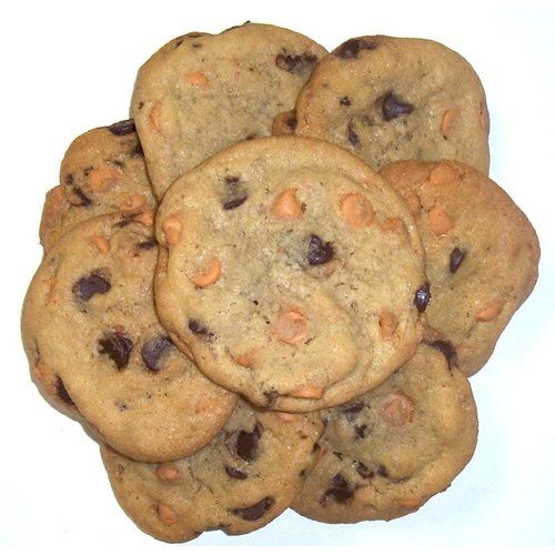 Scott's Cakes Chocolate Chip Cookies with Butterscotch Chips in a 1 Pound White Bakery Box