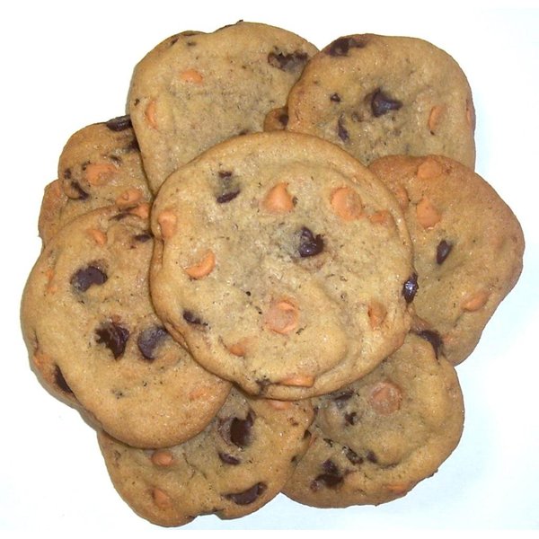 Scott's Cakes Chocolate Chip Cookies with Butterscotch Chips in a 1 Pound White Bakery Box
