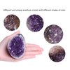 AMOYSTONE Natural Amethyst Quartz Cluster 1-2 LBS Crystal Stone Purple Small Irregular for Healing Reiki Home Decoration