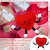 Syhood 4 Pcs Heart Stuffed Plush for Valentine's Day Gifts Plush Figure Toys Red Heart Stuffed Toys Red Heart Pillow for Boys Girls Party Favors Classroom Prizes Birthday Gift(Red)