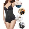 Youloveit Women's Waist Trainer Corset for Everyday Wear Steel Boned Tummy Control Body Shaper with Adjustable Hooks(Black,S)