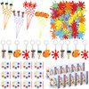 Fulmoon 148 Pcs Art Paint Party Favors 12 Mini Paint Sets 12 Pcs Art Painting Straws 12 Pcs Art Party Bags 12 Pcs Keychains 100 Pack Paint Splatter Confetti for Birthday Paint Party Supplies Gift