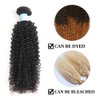 BLY 7A Mongolian Kinky Curly Human Hair Bundles 14/16/18 Inch Unprocessed Hair Weave Weft for Black Women Natural Color