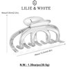 LILIE&WHITE Silver Hair Clips For Women Summer Hair Clip With Claw Acrylic Clips For Hair Pretty Claw Clips For Thin Hair Women Non Slip Strong Hair Clamps Accessories Gift