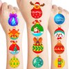 Festive Christmas Ball Temporary Tattoos Christmas Roll Christmas July Holiday Themed Stickers for Birthday Parties, Decor, Favors Xmas Fun for Kids, Girls, Boys, Cute Tattoo Gifts with Class Prizes