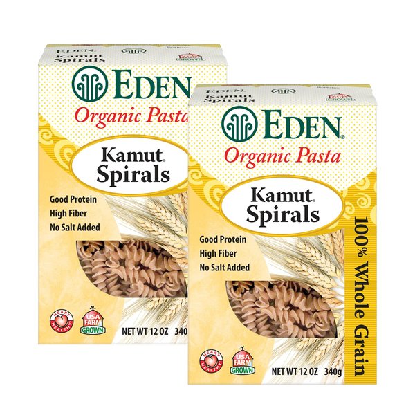 Eden Kamut Spirals, Organic, 100% Whole Grain, 12-Ounce (2)