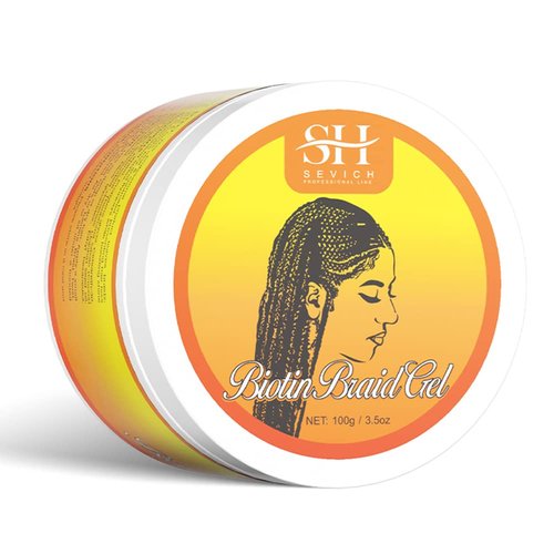 SEVICH Biotin Care Braid Gel - Extreme Hold Braid Wax, Shining Curly Hair Gel, Hair Damage Repair Formula High Shine Braiding Gel & Edge Control 3.5Oz/100g