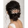 SWEETV Bridal Wedding Hair Comb Handmade Wedding Hair Accessories for Brides Wedding Hair Piece Headpiece for Brides Bridesmaid