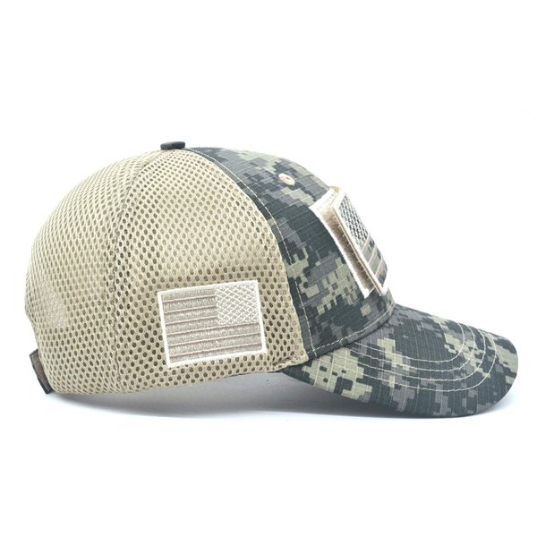 yeyimei Low Profile Baseball Cap Cotton USA American Flag Patch Tactical Hat Mesh Back Adjustable Embroidered Operator Hat