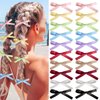 Vodolo Hair Bows for Girls,20 PCS Small Bow Hair Clips Tassel Ribbon Bowknot With Short Tail,Ribbon Hair Bows Barrettes for Thick Thin Hair,Nonslip Hair Accessories Christmas Birthday Gifts