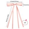 4Pack Satin Hair Bow Clips with Long Tail, Bowknot Ribbon Tassel Hair Clip, Bridal Hair Accessories Gift for Women Girls