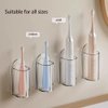 Toothbrush Holder Wall Mounted,Eco-Friendly Mighty Toothbrush Holder for Bathroom No Drilling 2Pack (2, Transparent Color)