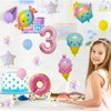 Generic 16 PCS Donut Birthday Decorations, Sweet Pink Donut Birthday Foil Balloons for Party Boy Girl Shower Decorations Supplies (3rd)