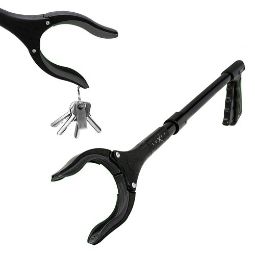 Grabber Reacher Tool 19" Aluminum Magnetic Claw, Rotating Reacher Grabber Pickup Tool, Foldable Gripper Grabbers for Elderly Grab it Reaching Tool, Trash Grabbers and Pickers, Black, by Luxet 2-Pack