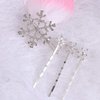 Beaupretty 6pcs Snowflake Hair Clips Snow Bobby Pins Rhinestones Wedding Hair Clips Barrettes Hair Accessories