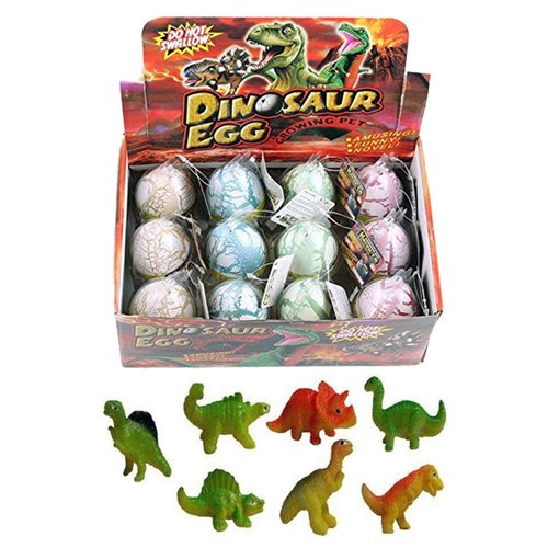 YKL WORLD 12Pcs Hatching Dinosaur Eggs, Novelty Magic Growing Pet Dinosaur Egg in Water, Easter Dino Egg Toys Gifts for Kids Party Supplies
