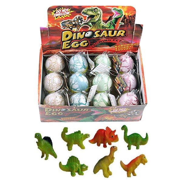 YKL WORLD 12Pcs Hatching Dinosaur Eggs, Novelty Magic Growing Pet Dinosaur Egg in Water, Easter Dino Egg Toys Gifts for Kids Party Supplies