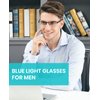 Cyxus Blue Light Blocking Computer Glasses for Men Semi Rim Glasses Crystal Lens UV Blocking Gaming Eyeglasses Black Frame