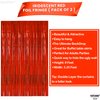 KatchOn, Iridescent Red Streamers Party Decorations - 3.2x8 Feet, Pack of 2 | Shiny Red Fringe Backdrop for Christmas Decorations | Red Christmas Backdrop | Red Backdrop for Red Party Decorations