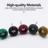 Abrasive Wheel, 200pcs 1" Buffing Polishing Wheels, Metal Polishing Compound for Rotary Tools-1/8"(3mm) Shank, 120 Grit, 180 Grit, 320 Grit, 400 Grit, 603 Grit（200pcs)