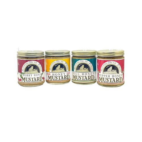 Honey Mustard Gift Box Sampler with Four Flavors of Authentic Sweet and Spicy Dusseldorf Mustard