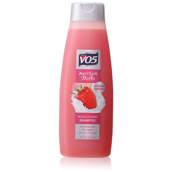 Alberto V05 Moisture Milks Moisturizing Shampoo Strawberries & Cream, 15 Oz