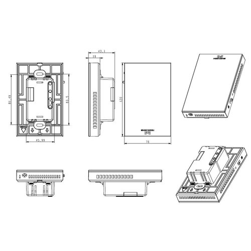 Programmable Thermostat for House Radiant Underfloor Heating, Home Heat Floor Mat Controller self-Adaption AC(120/240V) Voltage, Dual Sensing(Air&Floor Sensor) Built-in Class A GFCI, Power 3600W