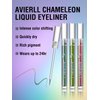 Easilydays Liquid Thin Eyeliner Pencil, 2 In1 Chameleon Brown Eyeliner & Eyeshadow, Multichrome Eyeliner Quick-drying Waterproof Smudge-Proof Eyeliner & Lipliner Shimmer Eyeshadow Makeup (04)
