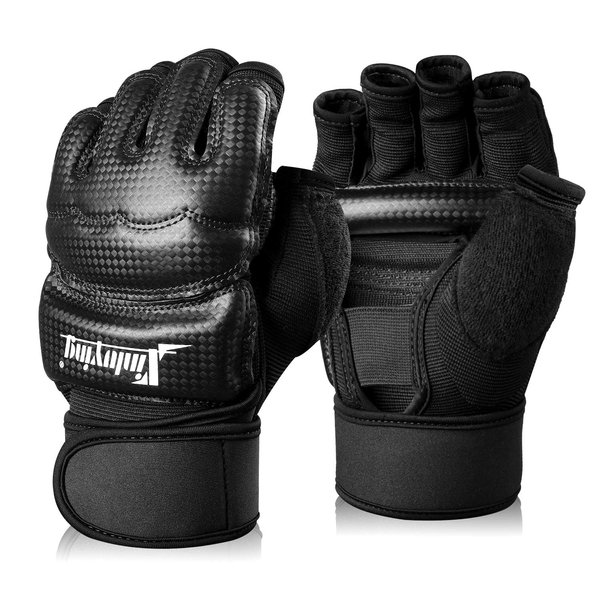 Xinluying Punch Bag Boxing Martial Arts MMA Sparring Grappling Muay Thai Taekwondo Training PU Leather Wrist Wraps Gloves