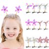 Haomye Sparkly Pinwheel Hair Clips Sequin Windmill Hairpins Cute Baby Hair Barrette Wind Hair Accessories for Girls Toddlers Infant4PCS (purple and gold)