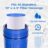 H&G Lifestyles Pleated Sediment Water Filter for Well Water, 5 Micron 10 X 4.5 Whole House Water Filters, Compatible with 84637, WPX5BB97P, PC10, 355214-45, 355215-45, WP10BB97P, WP5BB97P