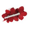 Triple Red Apple Blossom Silk Flower Hair Clip with Teeth