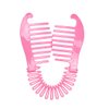 Flexible Interlocking Banana Clip Clincher Interlocking Two Sides Hair Comb (Light Pink)