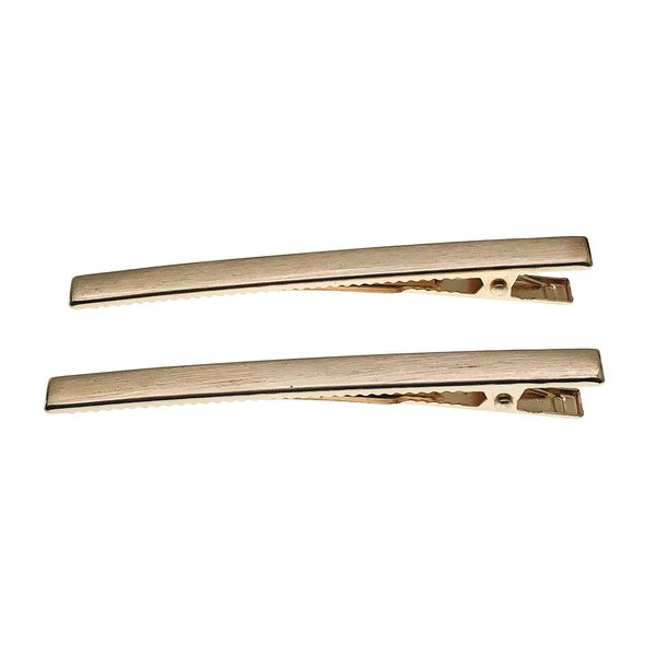 Invisible Brushed Metal Duck Bill Hair Clips Alligator Tight Bite Hair Pins Teeth Bows Hair Clips Hairdressing Salon Hair Grip DIY Accessories Hairpins for Hair Styling Hairdresser (Gold)