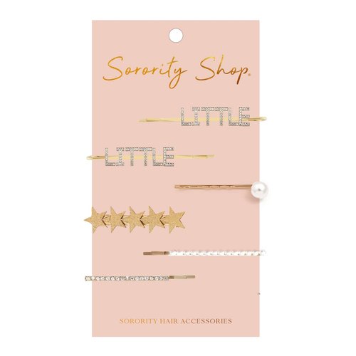 Sorority Shop LITTLE - Sorority Hair Clips - 6/pack