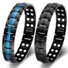 Vicmag Men Magnetic Bracelets Titanium Steel Magnet Bracelet Ultra Strength Double Row Brazaletes with Adjustment Tool & Gift Box