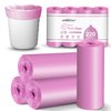 Charmount 4 Gallon Trash Bags 220 Count, Small Mini Garbage Bags for Bathroom Can Kitchen Bedroom,Unscented, Hot Pink