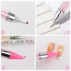 6Pcs Rhinestone Picker Tools Self Adhesive Wax Pencil with 2Pcs Extra Wax Tips, 2Pcs Tweezers and Pencil Sharpener for DIY Nail Art