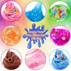 YOPINSAND 12 Cups DIY Slime Kit, Slime Making Kit for Girls, Crystal Clear Slime, Glow in The Dark Slime with Add-ins, Foam Balls, Charms, Slime Party Favors Gift Toys for Kids 3-12