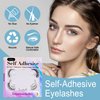 SQYlashes Glueless Lashes, Adhesive Lashes no Glue, Stick on Lashes, Self Adhesive Eyelashes Natural Look, Reusable and Waterproof (Black Color, 3 Pairs)