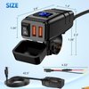 Nilight Motorcycle Charger with 12V Voltmeter Independent On Off Switch SAE USB Adapter Inline 10A Fuse Waterproof 6.8A Dual QC3.0 Fast Charging Phone Tablet for 7/8inch Handlebar ATV
