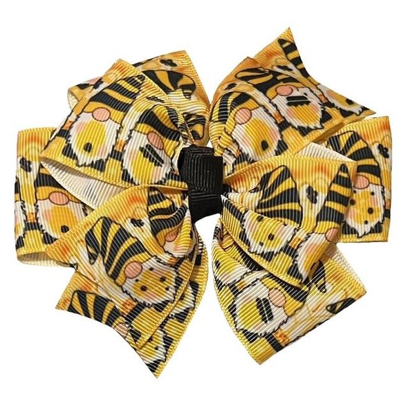 Bee Gnome Pinwheel Hair Bow