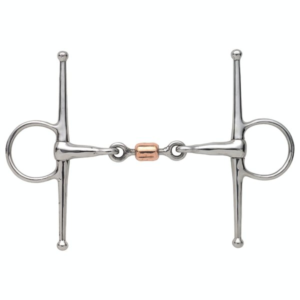 Shires FULL CHEEK SNAFFLE with COPPER PEANUT (4.5")