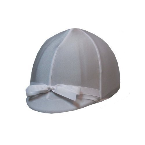 Equestrian Riding Helmet Cover - White